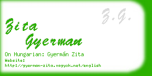 zita gyerman business card
